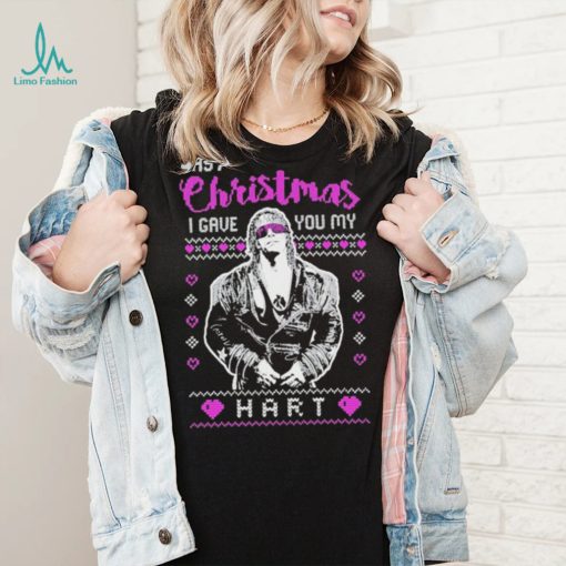 Bret Hart Last Christmas I Gave You My Hart Ugly Christmas Sweater Inspired Shirt
