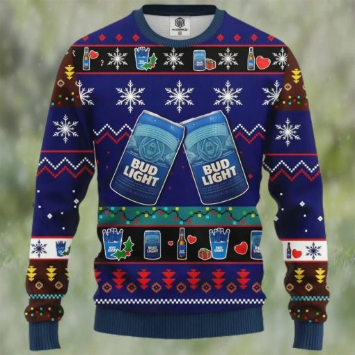 Bud Light Beer Ugly Christmas Sweater, Faux Wool Sweater, Gifts For Beer Lovers, International Beer Day, Best Christmas Gifts For 2022 – Prinvity