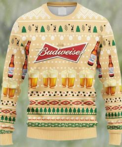 Budweiser Beer Ugly Christmas Sweater, Faux Wool Sweater, Gifts For Beer Lovers, International Beer Day, Best Christmas Gifts For 2022 – Prinvity