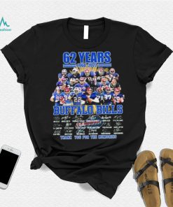 Buffalo Bills 62nd Anniversary 1960 2022 Signature Thank You For The Memories Shirt