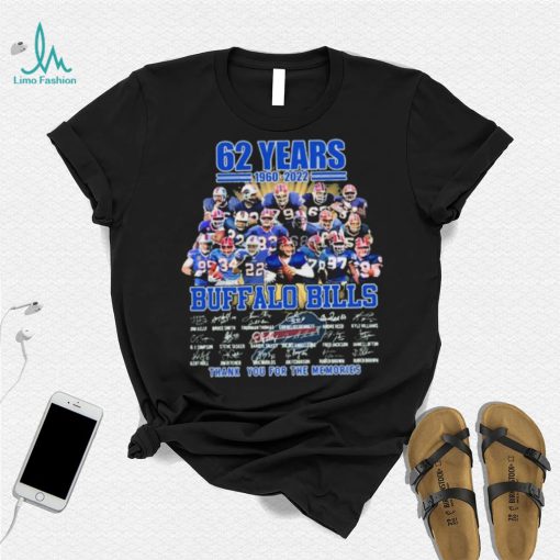 Buffalo Bills 62nd Anniversary 1960 2022 Signature Thank You For The Memories Shirt