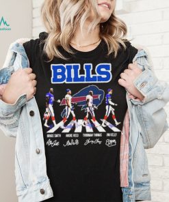 Buffalo Bills Abbey Road Bruce Smith Andre Reed Thurman Thomas And Jim Kelly Signatures Shirt