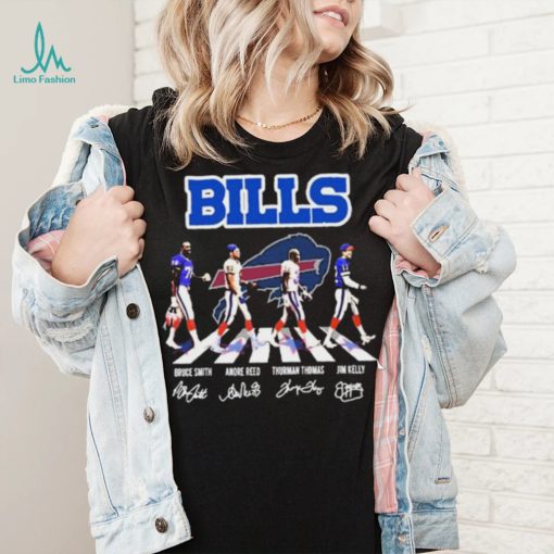 Buffalo Bills Abbey Road Bruce Smith Andre Reed Thurman Thomas And Jim Kelly Signatures Shirt