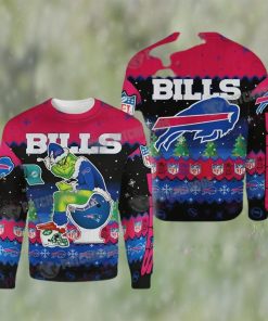 Buffalo Bills Grinch Toilet 3D Ugly Christmas Sweater NFL Fan Gift