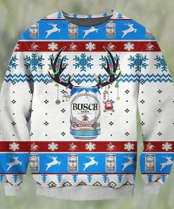 Busch Beer Deer Horn Ugly Christmas Sweater, Faux Wool Sweater, Gifts For Beer Lovers, International Beer Day, Best Christmas Gifts For 2022 – Prinvity