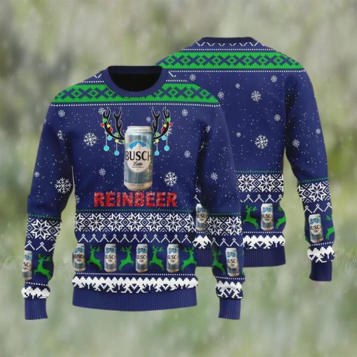 Busch Latte Reinbeer Ugly Christmas Sweater, Faux Wool Sweater, Gifts For Beer Lovers, International Beer Day, Best Christmas Gifts For 2022 – Prinvity