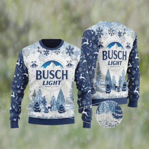 Busch Light Beer Knitted Ugly Christmas Sweater, Faux Wool Sweater, Gifts For Beer Lovers, International Beer Day, Best Christmas Gifts For 2022 – Prinvity