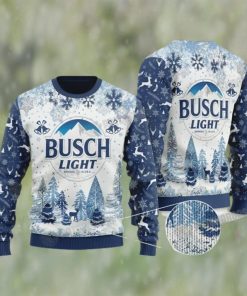 Busch Light Knitted Ugly Christmas Sweater Gift For Friends