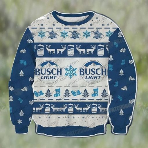 Busch Light Snow Christmas Ugly Sweater Gift For Lover