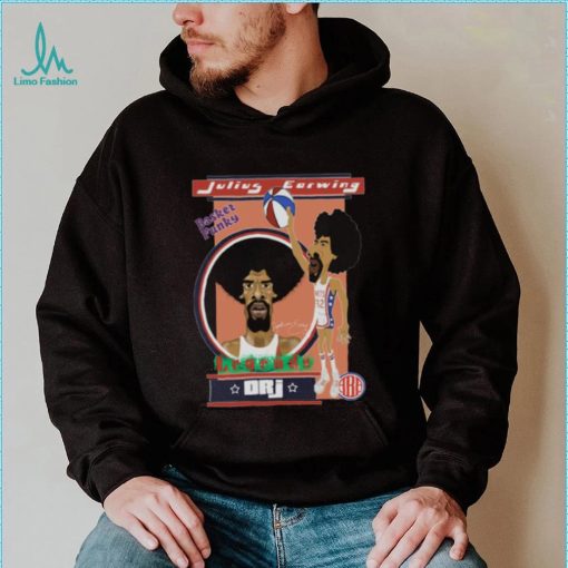 Cartoon Design Dr J Julius Erving Basketball shirt