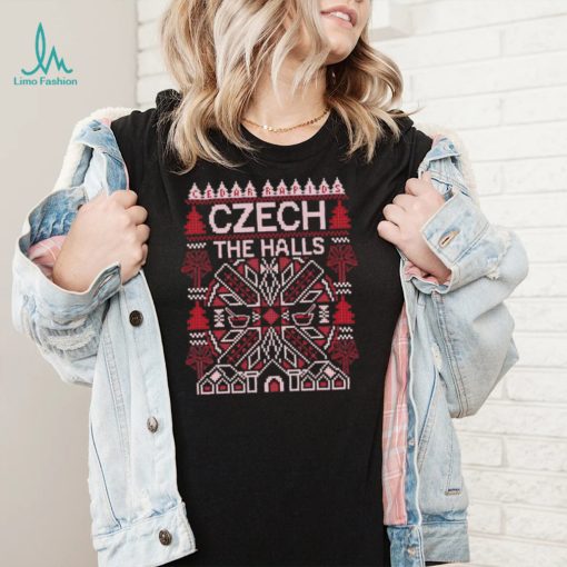 Cedar Rapids Czech the halls ugly Christmas shirt