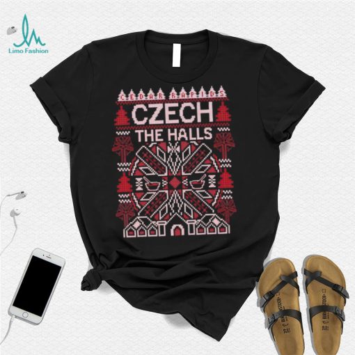 Cedar Rapids Czech the halls ugly Christmas shirt