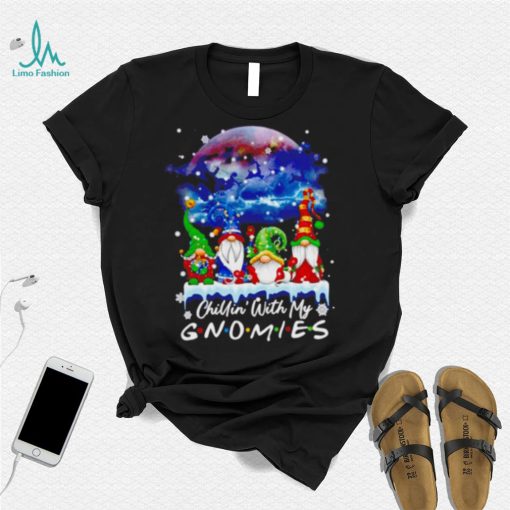 Chillin’ With My Gnomes Lights Moon Merry Christmas Shirt