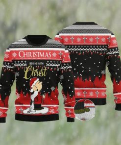 Christmas Begins With Christ Woolen Sweater