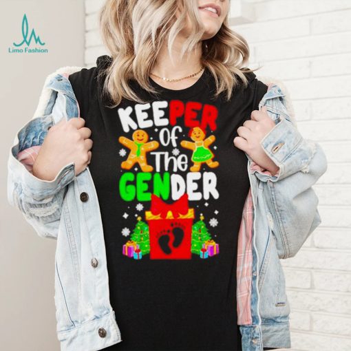 Christmas Keeper Of The Gender Reveal Baby Shirt