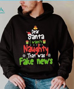 Christmas Pajama I Wasn’t Naughty Dear Santa Fake News Shirt