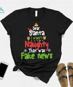 Christmas Pajama I Wasn’t Naughty Dear Santa Fake News Shirt