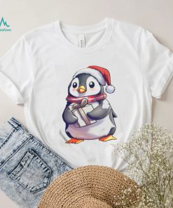 Christmas Penguin Holding A Present shirt