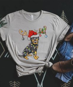 Christmas Reindeer Rottweiler Dog T Shirt