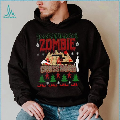 Christmas Zombie crossword game ugly shirt