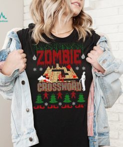 Christmas Zombie crossword game ugly shirt