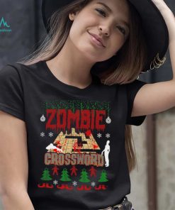 Christmas Zombie crossword game ugly shirt