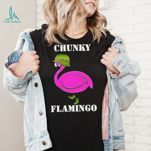 Chunky Flamingo veteran hat art shirt