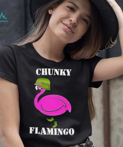 Chunky Flamingo veteran hat art shirt