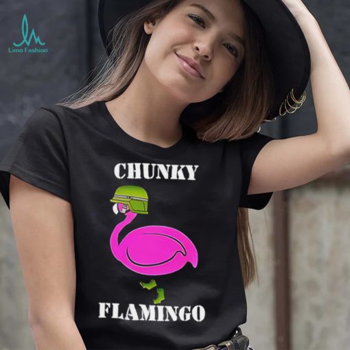 Chunky Flamingo veteran hat art shirt