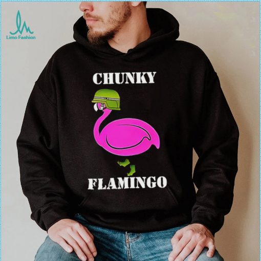 Chunky Flamingo veteran hat art shirt