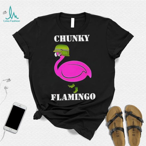 Chunky Flamingo veteran hat art shirt