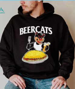 Cincinnati Bearcats mascot drink beer with spaghetti shirt