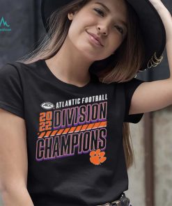 Clemson Tigers 2022 ACC Atlantic Division Football Champions Slanted Knockout T Shirt