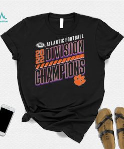 Clemson Tigers 2022 ACC Atlantic Division Football Champions Slanted Knockout T Shirt