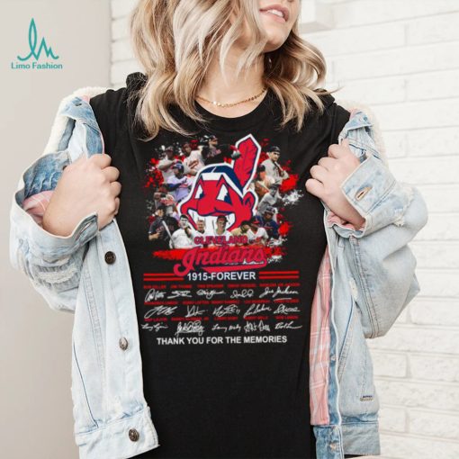 Cleveland Indians 1915 Forever Thank You For The Memories Signatures logo Shirt