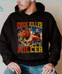 Collage Design Reggie Miller Choke Signature Basketball shirt