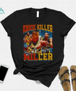 Collage Design Reggie Miller Choke Signature Basketball shirt