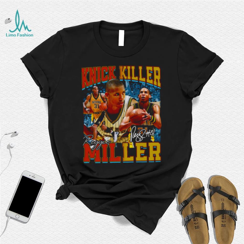 Collage Design Reggie Miller Choke Signature Basketball shirt Collage Design Reggie Miller Choke Signature Basketball shirt