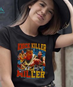 Collage Design Reggie Miller Choke Signature Basketball shirt