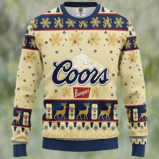 Coors Banquet Beer Ugly Christmas Sweater, Faux Wool Sweater, International Beer Day, Gifts For Beer Lovers, Best Christmas Gifts For 2022 – Prinvity