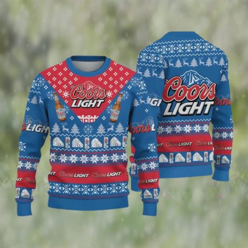 Coors Light Beer Blue Ugly Christmas Sweater, Faux Wool Sweater, International Beer Day, Gifts For Beer Lovers, Best Christmas Gifts For 2022 – Prinvity