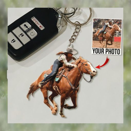 Custom Horse Photo Keychain