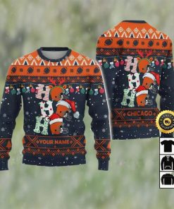 Customized Chicago Bears Ugly Christmas Sweater, Faux Wool Sweater, National Football League, Gifts For Fans Football Nfl, Football 3D Ugly Sweater, Merry Xmas – Prinvity