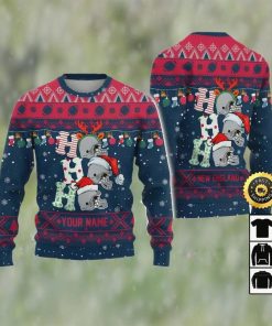 Customized New England Ugly Christmas Sweater, Faux Wool Sweater, National Football League, Gifts For Fans Football Nfl, Football 3D Ugly Sweater, Merry Xmas – Prinvity