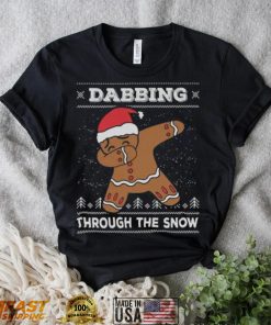 Dabbing Through The Snow Gingerbread Man T Shirt Christmas Gift