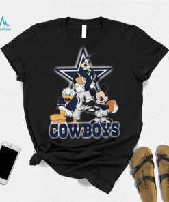 Dallas Cowboys Mickey Mouse Donald Duck Goofy Baseball Shirt