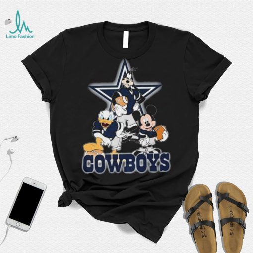 Dallas Cowboys Mickey Mouse Donald Duck Goofy Baseball Shirt