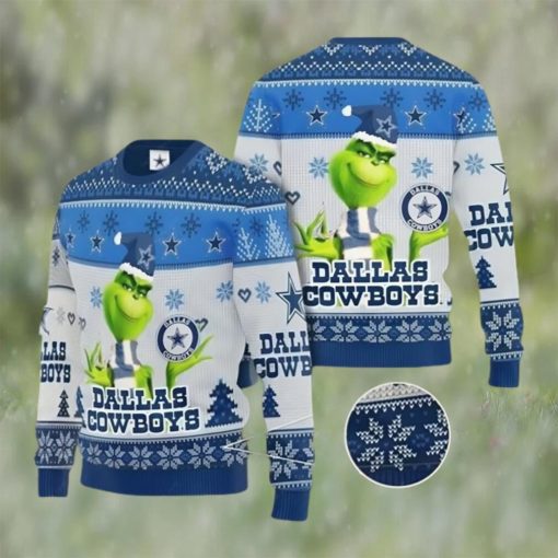 Dallas Cowboys Ugly Sweater Grinch Dallas Cowboys Ugly Christmas Sweater For Christmas