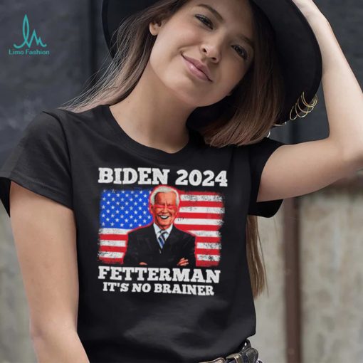 Dark Brandon Biden Fetterman 2024 It’s A No Brainer American Flag T Shirt