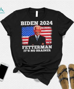 Dark Brandon Biden Fetterman 2024 It’s A No Brainer American Flag T Shirt
